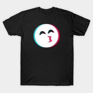 TikTok kissing emoji smiley White T-Shirt